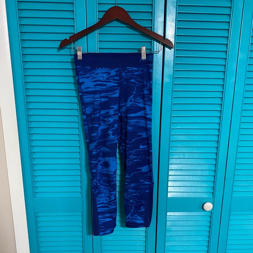 nike pro blue womens leggings